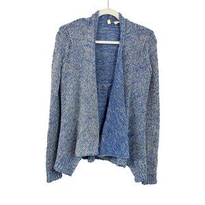 Anthropologie Blue & Gray Open-Front Cardigan XS Excellent Pre-Owned Condition